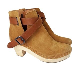 Free People Tan Suede Ankle Boots